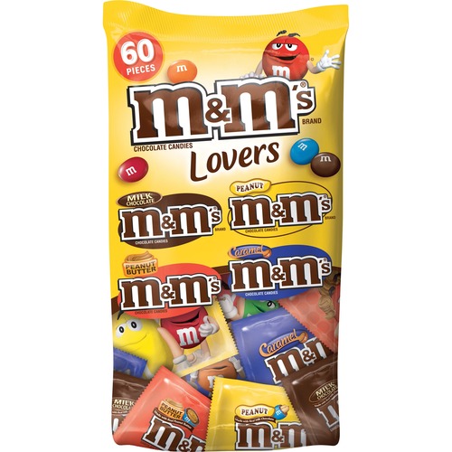 Mars, Inc  Candy, M&M's, 4 Flavors, Single-Serve Bags, 33.08 oz, 60/BG