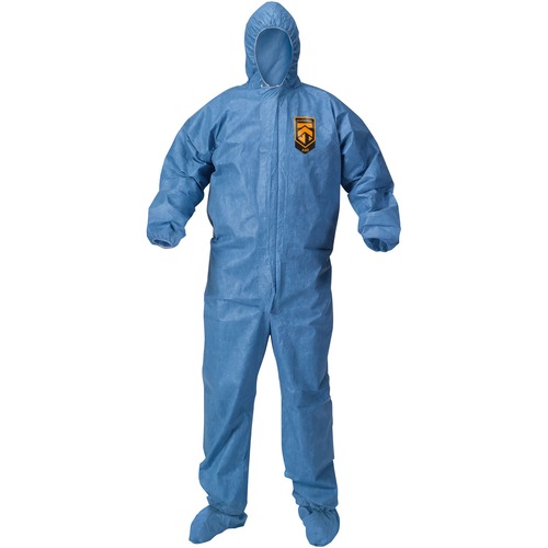 A60 Blood And Chemical Splash Protection Coveralls, 3x-Large, Blue, 20/carton