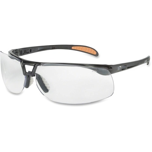 Uvex Safety Inc.  Safety Glasses, Anti-Scratch, Clear Lens, Metallic BK Frame