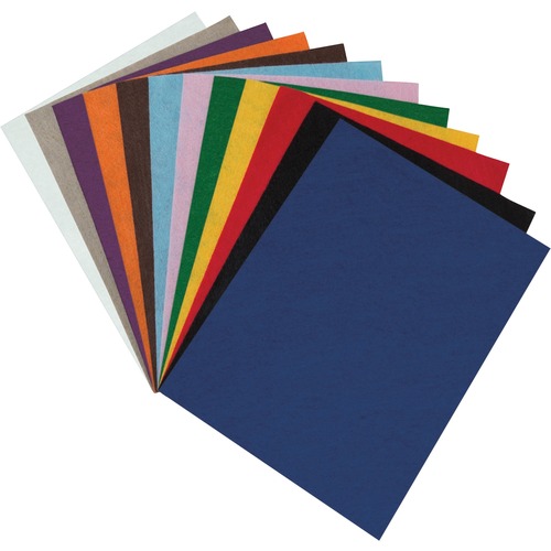Felt Sheet Pack, Rectangular, 9 X 12, Assorted Colors, 12/pack