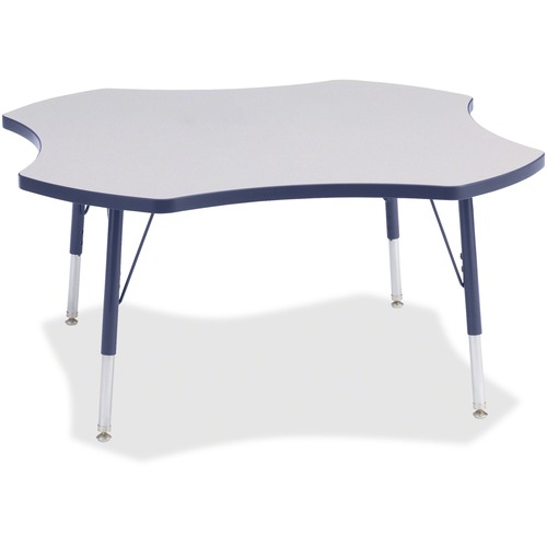 Jonti-Craft, Inc.  Activity Table, Four-Leaf, 15"-24"x48", Navy