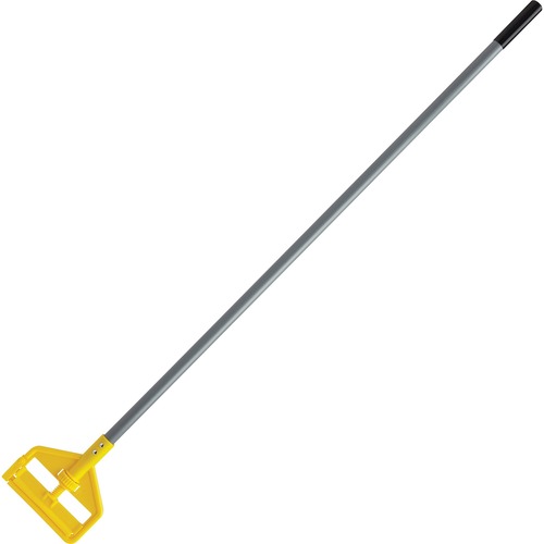 Invader Fiberglass Side-Gate Wet-Mop Handle, 1 Dia X 54, Gray/yellow