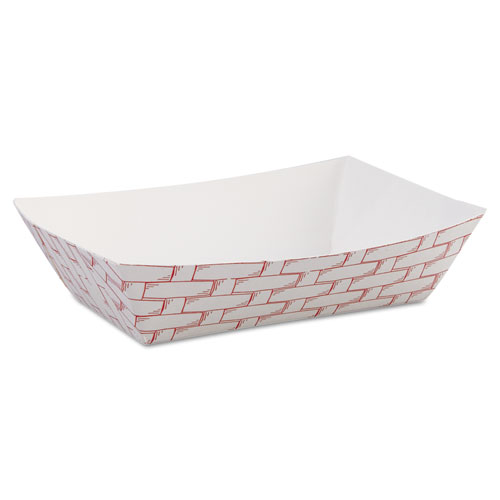 Paper Food Baskets, 6 Oz Capacity, Red/white, 1000/carton