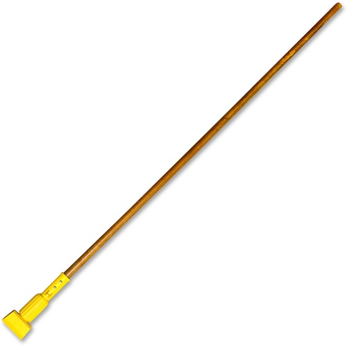 Genuine Joe  Mop Handle, Jaw Style, 60", Natural/Yellow