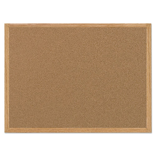 Value Cork Bulletin Board With Oak Frame, 36 X 48, Natural