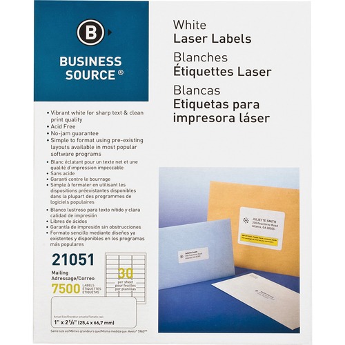 LABEL,IJ/LSR,1X2.6,WE,7500