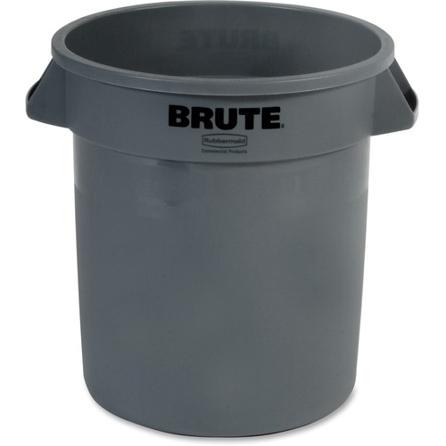 Rubbermaid Commercial Products  Brute Round Container, 10Gal, 15.6"Diax17.3"H, GY