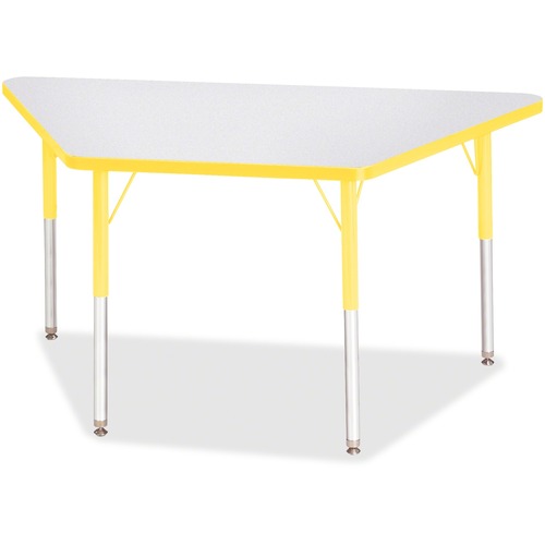 Jonti-Craft, Inc.  Activity Table, Trapezoid, 24"-31"x24"x48", Yellow