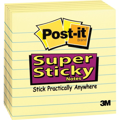 NOTE,POST-IT,4X4,6PK,LINED