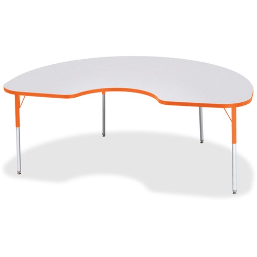 Jonti-Craft, Inc.  Activity Table, Kidney, 24"-31"x48"x72", Orange