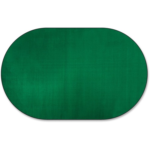 Flagship Carpets, Inc.  Solids Traditional Rub, Oval, 7'6x12', Oval, Green