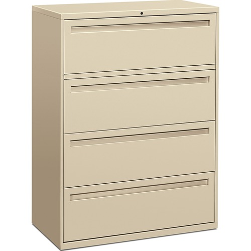 700 SERIES FOUR-DRAWER LATERAL FILE, 42W X 18D X 52.5H, PUTTY