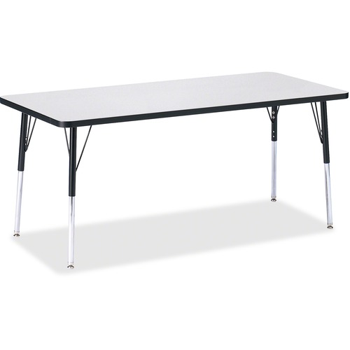 Jonti-Craft, Inc.  Activity Table, Rectangle, 24"-31"x30"x72", Black