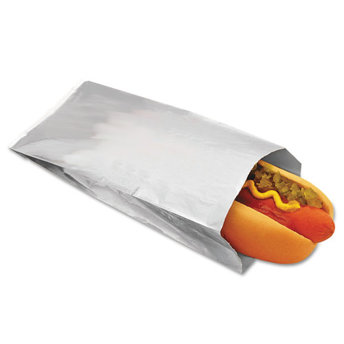 FOIL SINGLE-SERVE BAGS, 3.5" X 8.5", SILVER, 1,000/CARTON