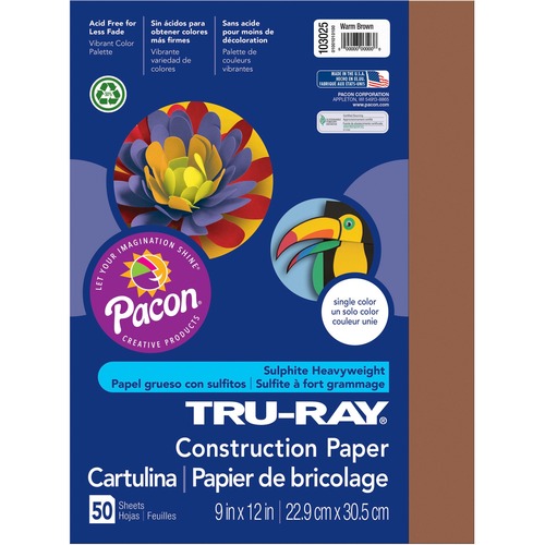 PAPER,CONST,9X12,BROWN,50SH