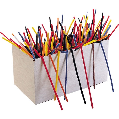 REGULAR STEMS, 12" X 0.16", METAL WIRE, POLYESTER, ASSORTED, 1,000/BOX