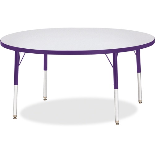 Jonti-Craft, Inc.  Activity Table, Round, 15"-24"x48", Purple