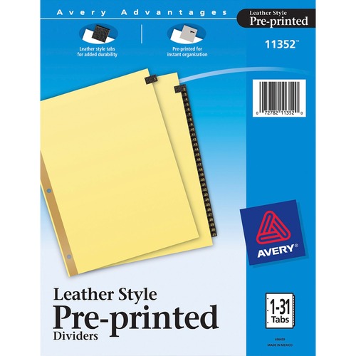 DIVIDERS,LEATHER TABS,1-31