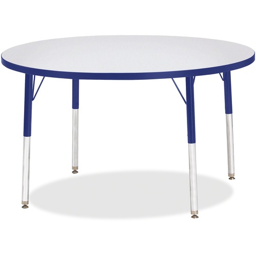 Jonti-Craft, Inc.  Round Activity Table, 42" D, 15"-24" H, Blue