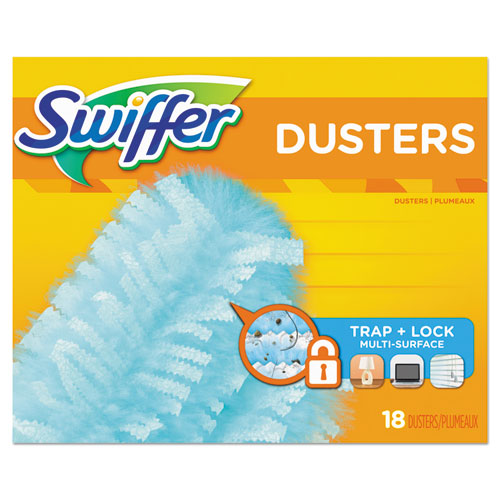 DUSTERS REFILL, FIBER BRISTLE, LIGHT BLUE, 18/BOX