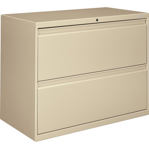 The HON Company  2-Drawer Lateral File W/Lock, 36"x19-1/4"x28-3/8", Putty