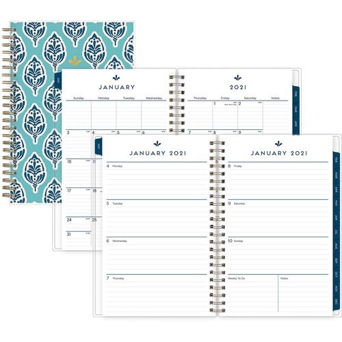 SULLANA WEEKLY/MONTHLY PLANNER, 8 X 5, TEAL COVER, 2021