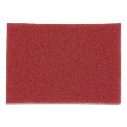 Buffer Floor Pads 5100, 20 x 14, Red, 10/Carton