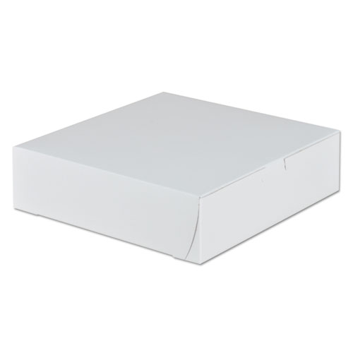 TUCK-TOP BAKERY BOXES, 9 X 9 X 2.5, WHITE, 250/CARTON