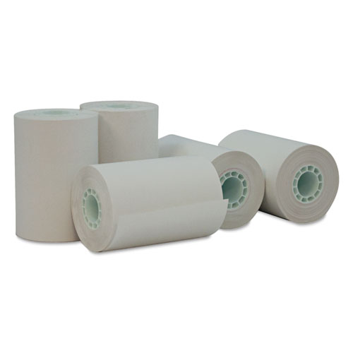 DIRECT THERMAL PRINT PAPER ROLLS, 0.5" CORE, 2.25" X 55 FT, WHITE, 50/CARTON