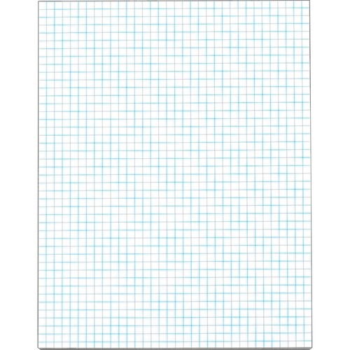 QUADRILLE PADS, 4 SQ/IN QUADRILLE RULE, 8.5 X 11, WHITE, 50 SHEETS