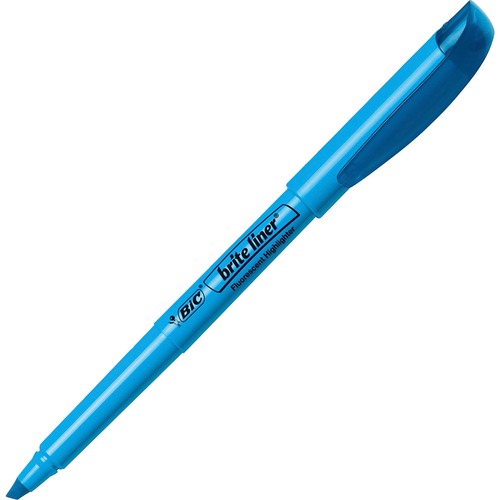 Brite Liner Highlighter, Chisel Tip, Fluorescent Blue, Dozen