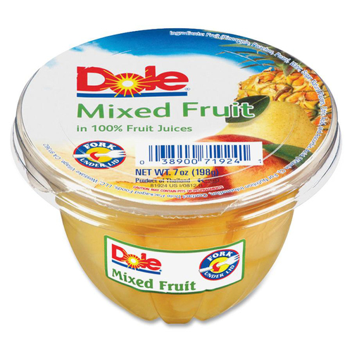Dole  Fruit Cups, 7 Oz., 12/CT, Mixed Fruit