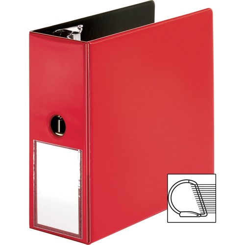 BINDER,D-RING,LBLHLDR,5",RD