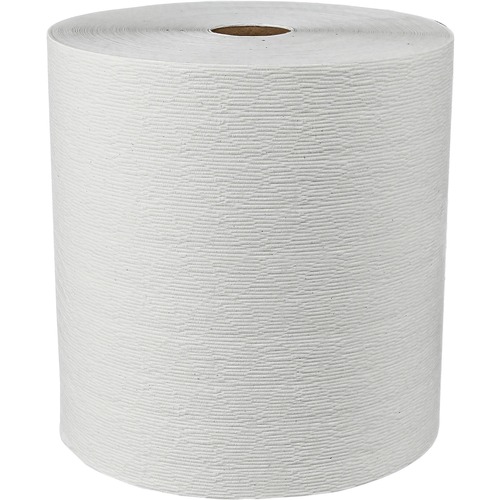 ESSENTIAL PLUS HARD ROLL TOWELS 8" X 600 FT, 1 3/4" CORE DIA, WHITE, 6 ROLLS/CT