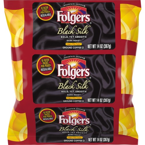 Coffee Filter Packs, Black Silk, 1.4 Oz Pack, 40packs/carton