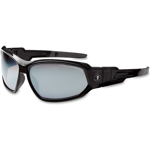 Ergodyne  Silver Mirror Safety Goggles/Glasses, Full-Frame, BK