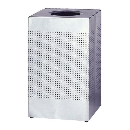 Rubbermaid Commercial Products  Square Receptacle,16 Gal.,14-3/4"x14-3/4"x30", ST Steel