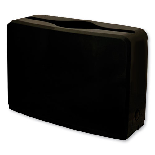 COUNTERTOP FOLDED TOWEL DISPENSER, 10.63 X 7.28 X 4.53, BLACK