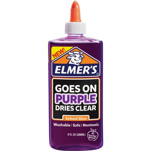 SCHOOL GLUE DISAPPEARING PURPLE, 9 OZ, DRIES CLEAR, 6/PACK