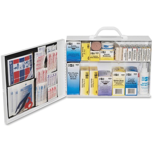 Pac Kit Safety Equipment  2-Shelf First Aid Station, Steel, 11"x15-1/2"x4-3/4", WE