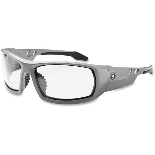 Ergodyne  Clear Lens Safety Glasses w/Fog-Off, Gray