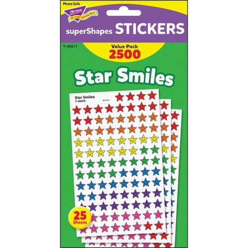 STICKERS,STAR SMILES,2500CT