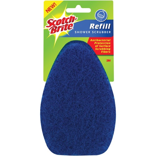 3M  Refill, f/Bath Scrubber, Nonscratch, Antibacterial, Blue