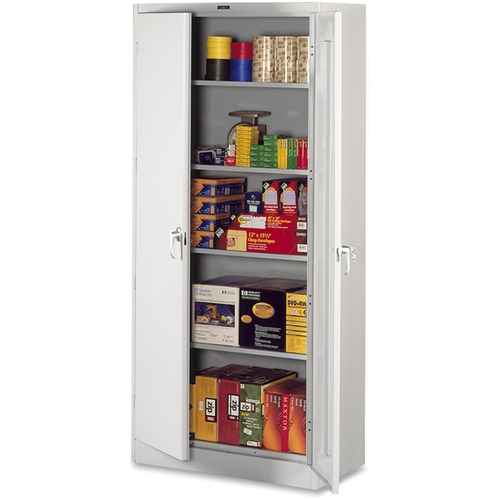 Tennsco Corp.  Storage Cabinets, Deluxe, 36"Wx24"Dx78"H, Light Gray