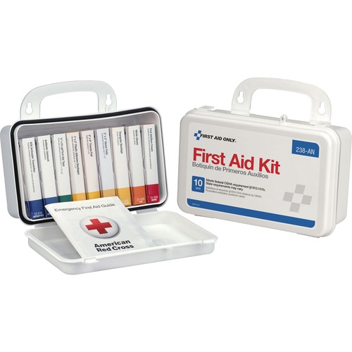 Ansi-Compliant First Aid Kit, 64 Pieces, Plastic Case