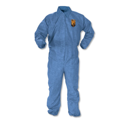 A60 ELASTIC-CUFF, ANKLE AND BACK COVERALLS, BLUE, 2X-LARGE, 24/CARTON