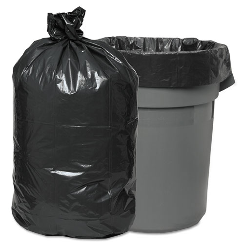 LOW-DENSITY WASTE CAN LINERS, 60 GAL, 0.95 MIL, 38" X 58", GRAY, 100/CARTON