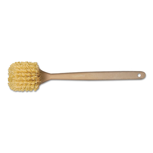 Utility Brush, Polypropylene Fill, 20" Long, Tan Handle