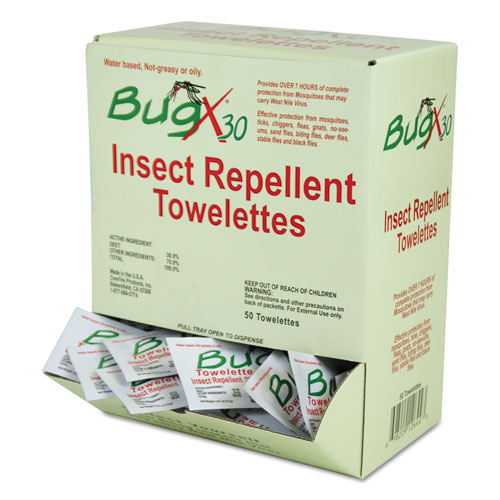 Insect Repellent Towelettes Box, Deet, 50/box