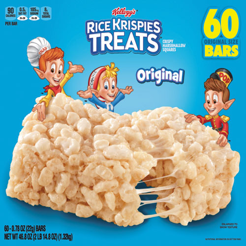 RICE KRISPIES TREATS, ORIGINAL MARSHMALLOW, 0.78 OZ PACK, 60/CARTON